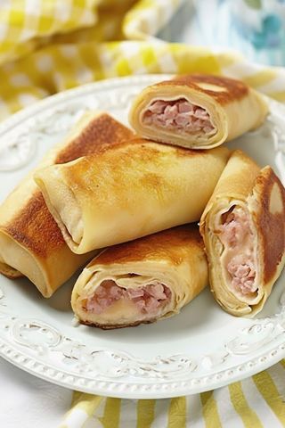 Crêpes Au Fromage Et Au Jambon