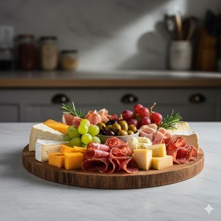 Plato de entrantes de fiambre