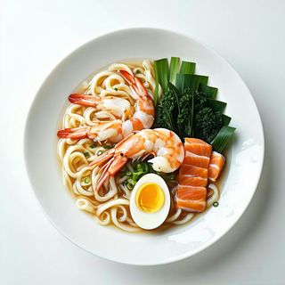 160. Udon con frutti di mare