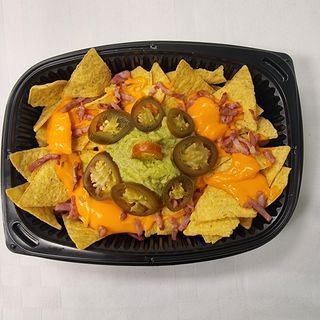 Nachos  con  Bacon y Cheddar fundido 