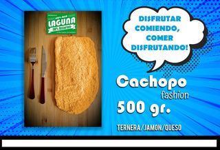 CACHOPO CASERO XL +500g (ternera/jamón/queso)