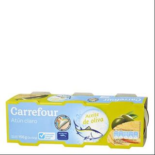 Atún Claro en Aceite de Oliva Contenido Carrefour 3x52 Gr.