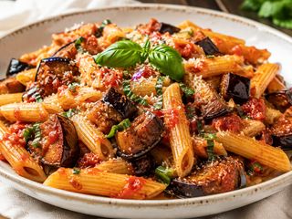Pasta con melanzane alla siciliana