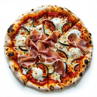 Melanzane, speck e mozzarella di bufala