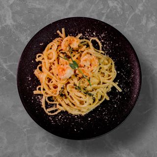 Лингвини с креветками