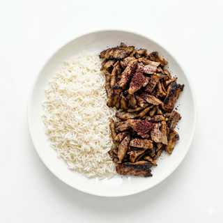 Plato De Solo Arroz + Carne