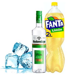 Pack Vodka + refresco 2L + Bolsa Hielo