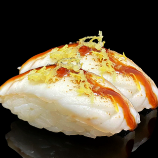 298.nigiri branzino scottato croccante(2pz)手握喷火白鱼末末
