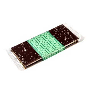 Tableta de chocolate negro con flor de sal