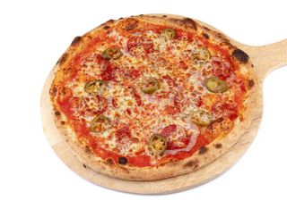 Пица С шунка и пикантен салам (450г)