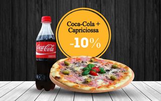 Capriciosa pizza 32cm i Coca-Cola 500ml