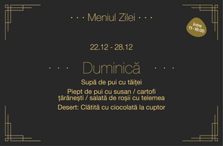 Meniul zilei Duminica