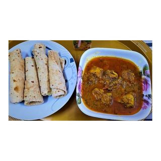 White Rice with Chicken Stew