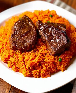 Jollof Rice + 2 Beef