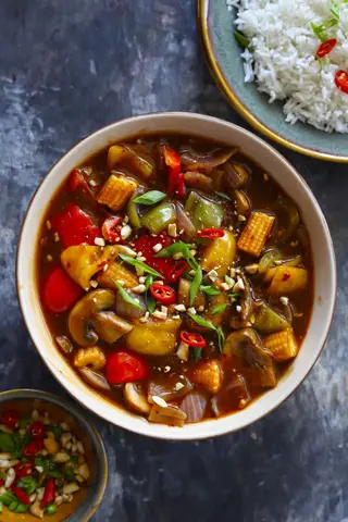 Exotic Vegetables In Chilli Basil Sauce