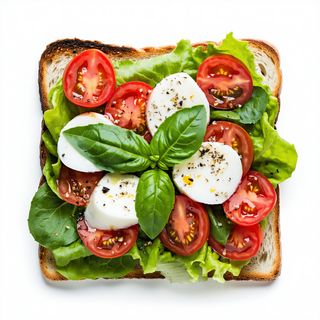 Ensalada de tomate y búfala