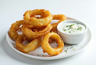 Krążki Cebulowe Z Sosem Czosnkowym