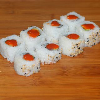 Spicy Salmon & Tuna Uramaki 8 pcs 