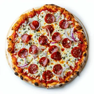 Salamino, gorgonzola e cipolla