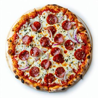 Salamino, gorgonzola e cipolla