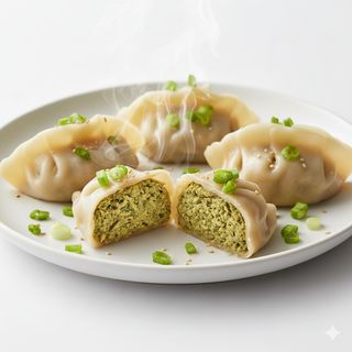 Ravioli vegetariani al vapore 5 pezzi