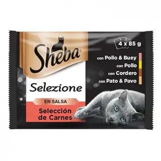 Sheba Carne En Salsa  4 X 85 Gr.