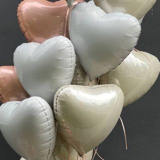Фольговане серце БІЛЕ