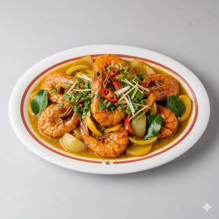 Gambas Con Salsa Curry