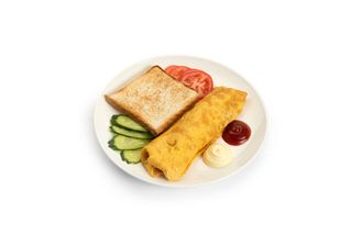 Омлет с поджаренным тостом