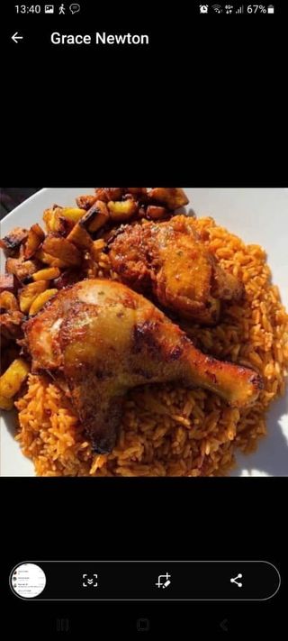 Riz jollof et poulet