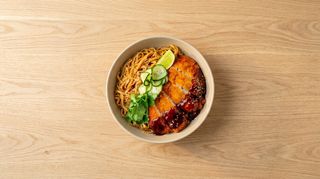 Tonkatsu chicken with Udon