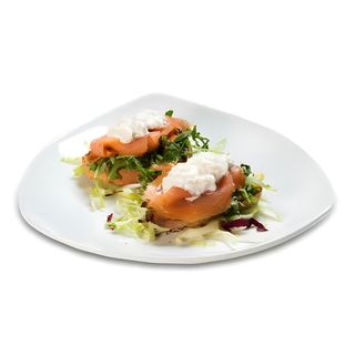 Bruschetta con salmone e rucola
