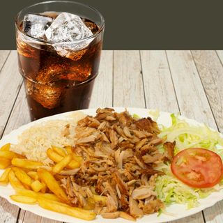 Menú Plato De Kebab Con Arroz