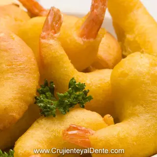 Gambas en gabardina