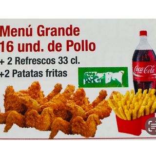 Menú Familliar De Pollo (16 Uds.)