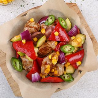 G-Porc picant cu legume la tigaie