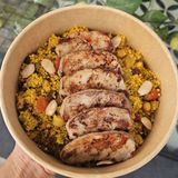 Solomillo Ibérico con Salteado de Cuscús y Verduritas