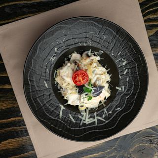 Паста с цыпленком и белыми грибами