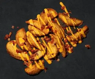 Batatas com Queijo e Bacon