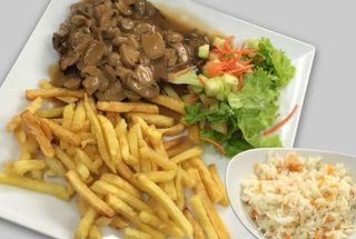 1/2 dose Bifinhos com cogumelos