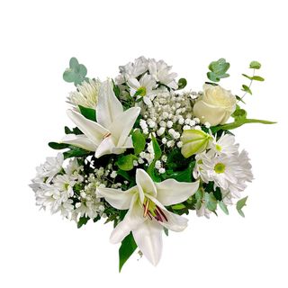 Ramo variado en tonos blancos