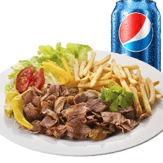 Kebab En Plato + Patatas + Pepsi 330ml