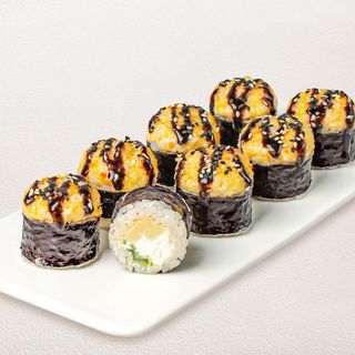 Запеченный с тигровой креветкой ролл (280г)