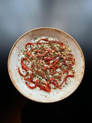 Ensalada de pimientos con nueces
