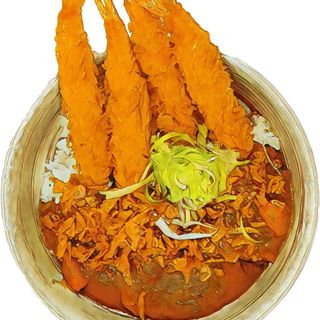 Curry rice ebi