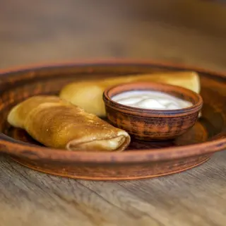 Млинці по-домашньому з мʼяса курки (160 гр.)