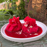 Crepes with strawberry sauce