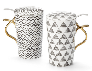 ჭიქა საწურით (თეთრი/შავით)