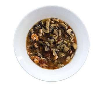 Gambas Con Hongos Chinos