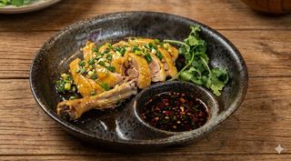 Pollo con salsa di soia e cipollotti